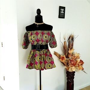 Woman King African print top